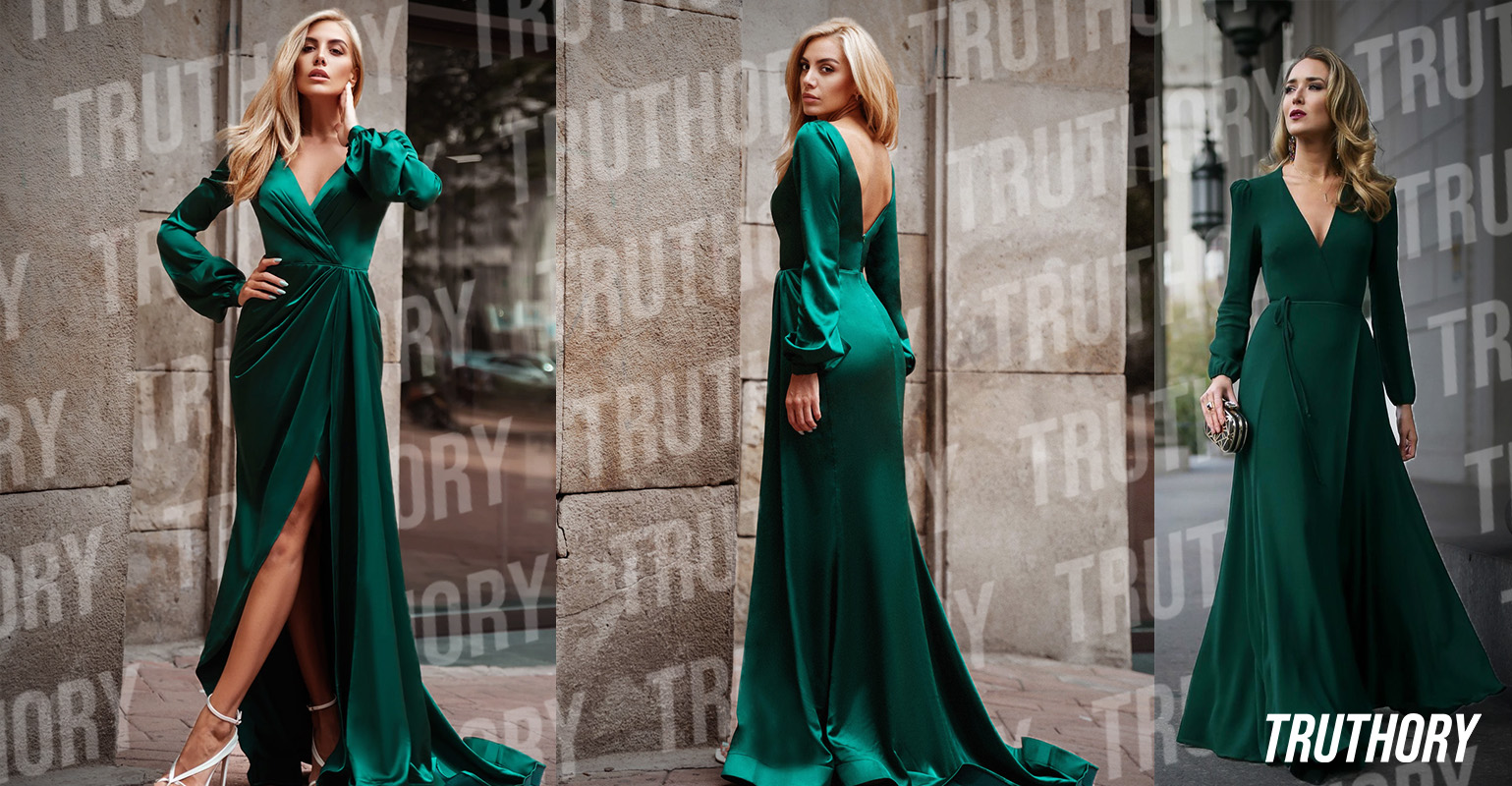green dress